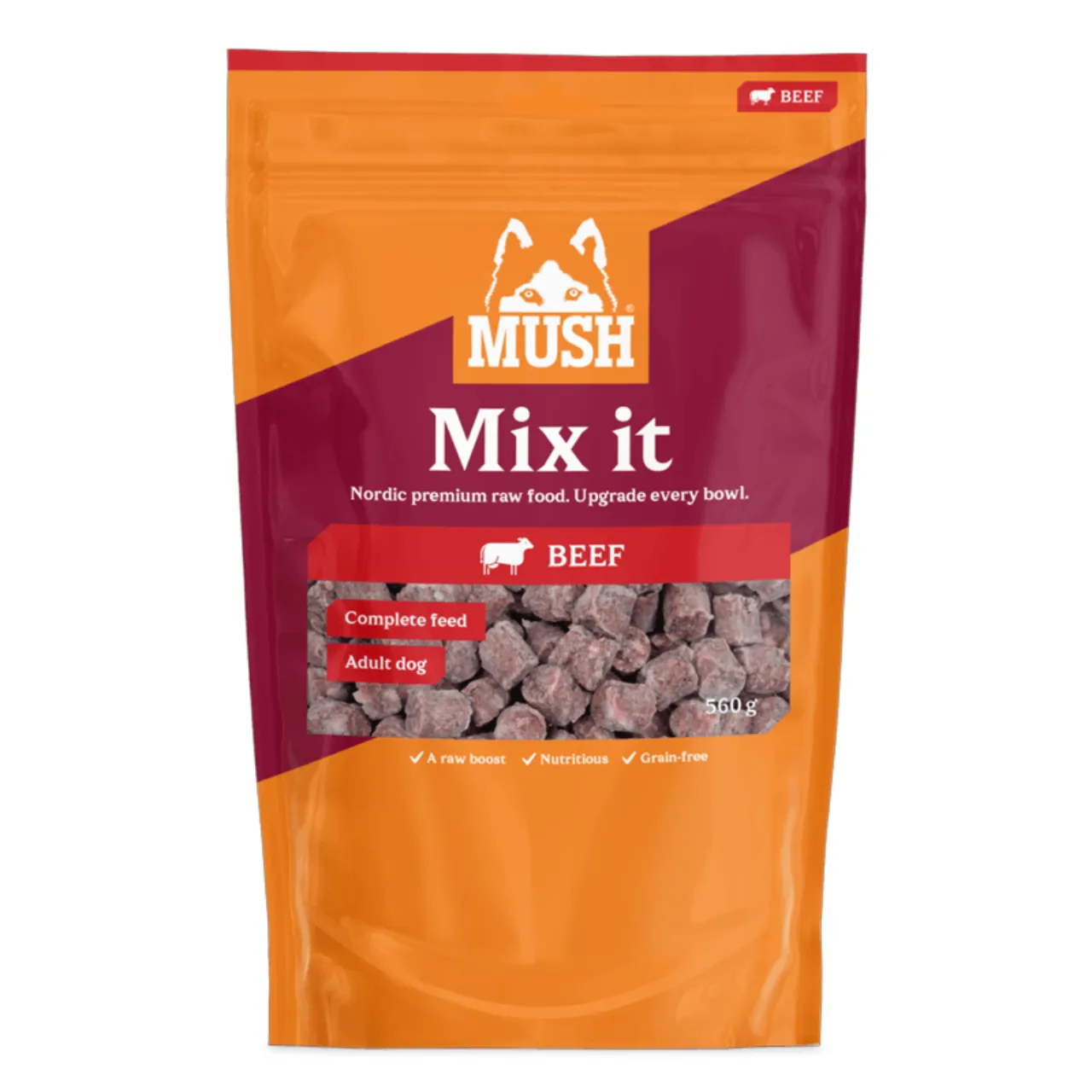 MUSH Mix it Okse råfoder-supplement til hund 560 g